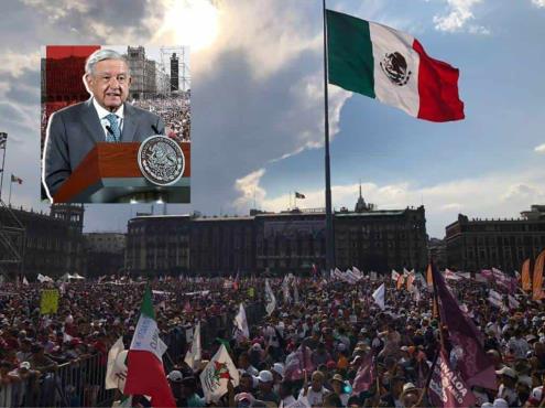 “México es un país libre, no es un protectorado de EU”: AMLO ante un Zócalo repleto