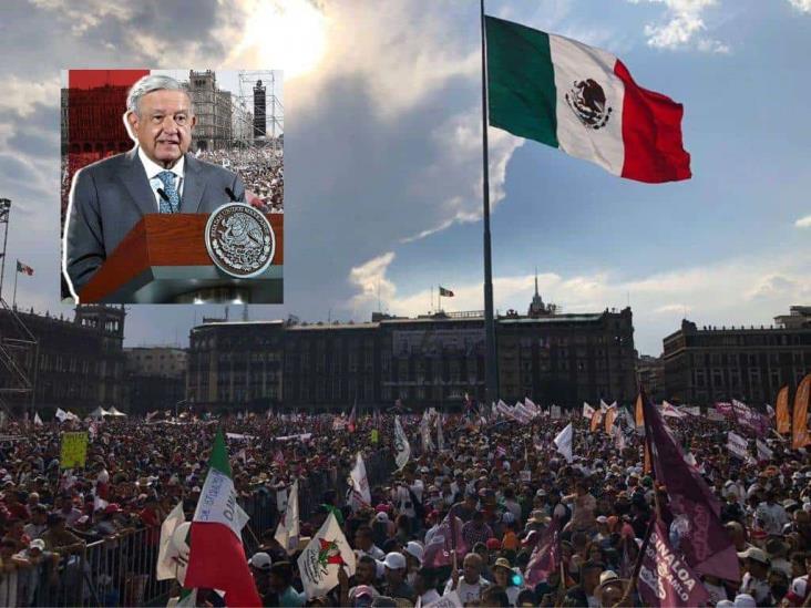 “México es un país libre, no es un protectorado de EU”: AMLO ante un Zócalo repleto