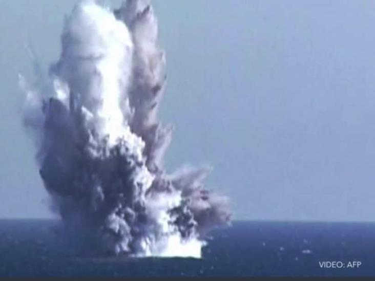 El régimen de Corea del Norte probó un dron submarino capaz de generar tsunamis radiactivos