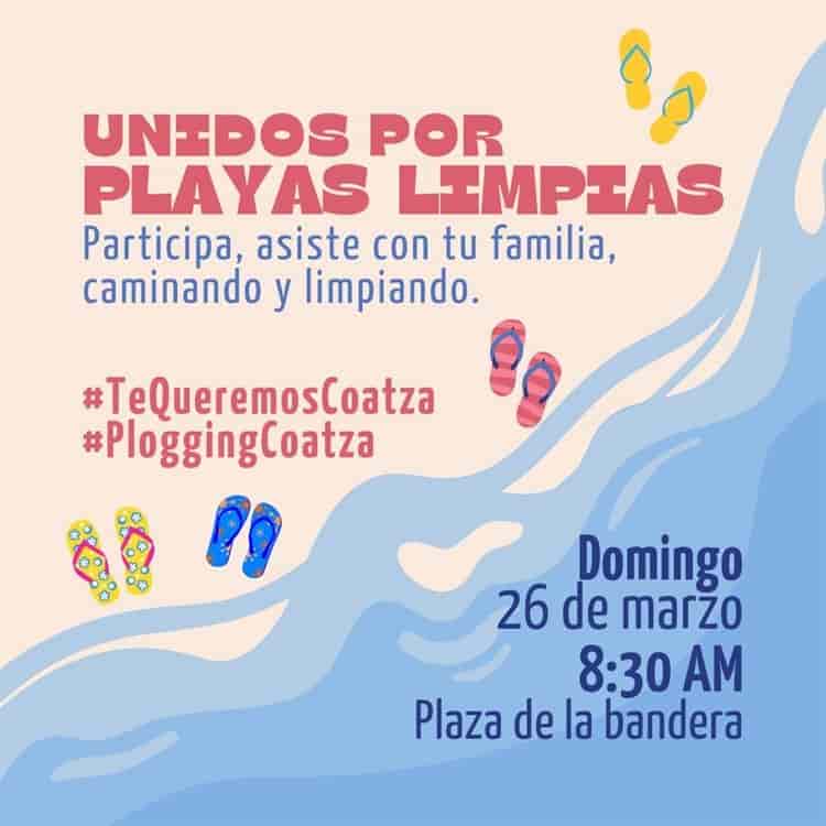 Invitan a ciudadanos de Coatzacoalcos a limpiar las playas