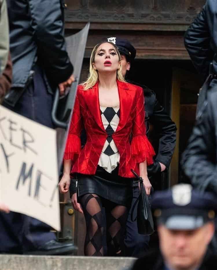 ¡Es bellísima! Primeras imágenes de Lady Gaga como Harley Quinn