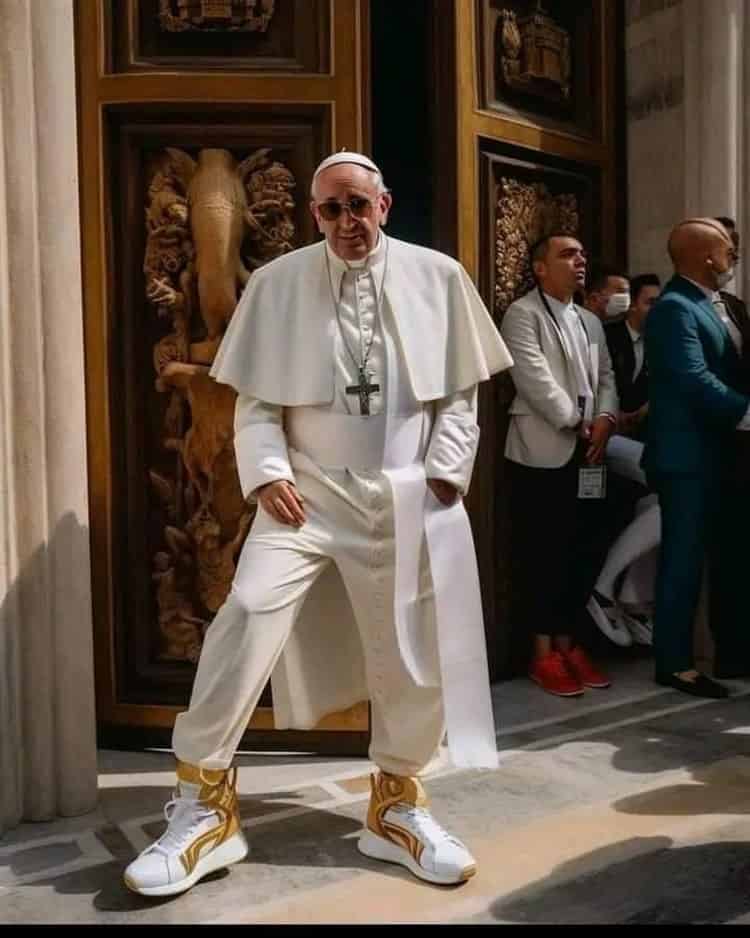 Se viraliza foto del papa Francisco con enorme chamarra blanca, ¿es fake?
