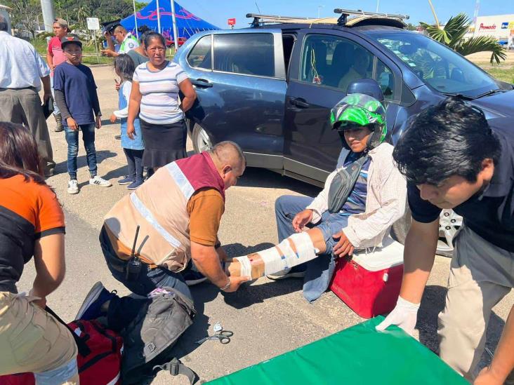 Accidentes de moto, a la orden del día en Acayucan; 6 lesionados en 24 horas