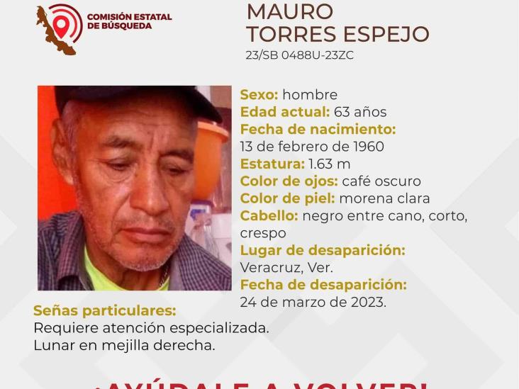 Desaparece persona de la tercera edad en Veracruz