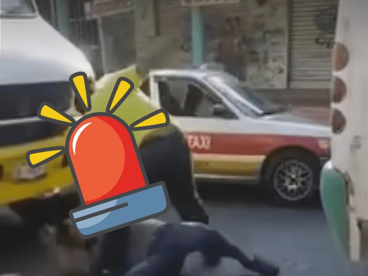 ¡Se pelean! Choferes de camiones urbanos en El Tejar se agarran a golpes