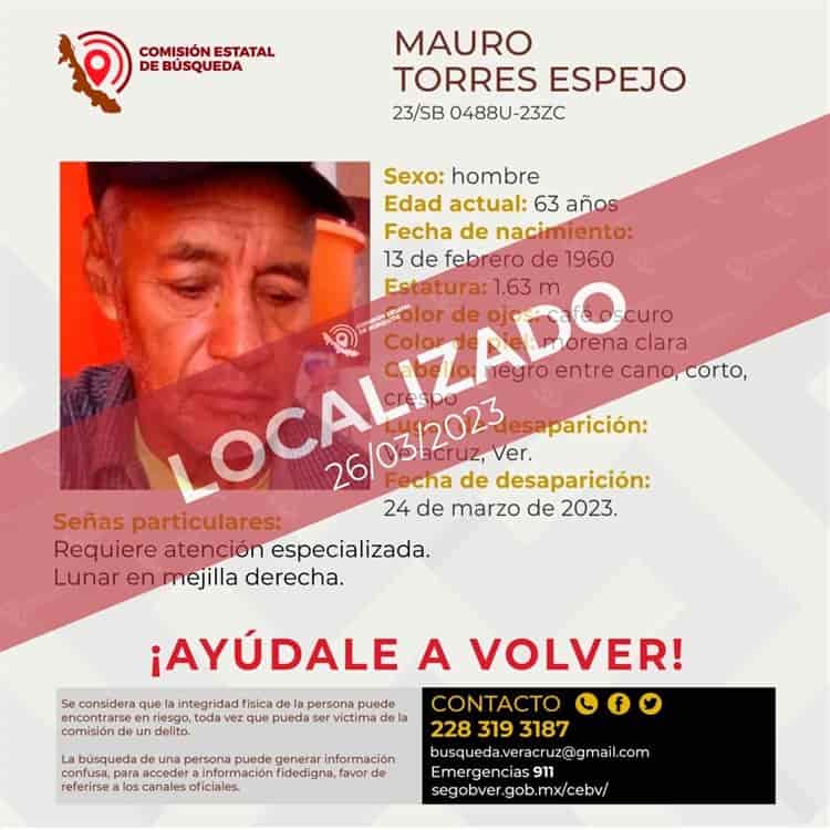 Localizan a adultos mayores que estaban desaparecidos en Veracruz