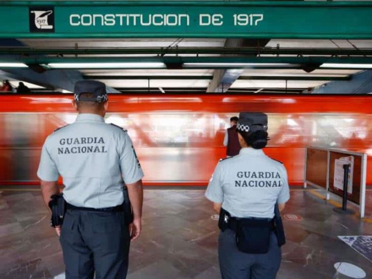 Anuncian retiro paulatino de la Guardia Nacional del Metro de la CDMX