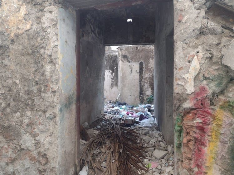 Propiedades en Centro Histórico de Veracruz convertidos en basurero y foco de infección