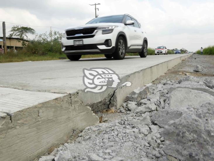 ¡Cuidado!; peligroso tramo en la carretera Transístmica, advierten automovilistas