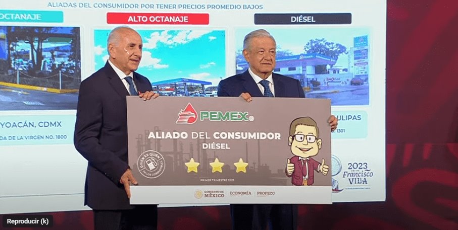 Reconoce AMLO a gasolineras y supermercados que dan precios justos