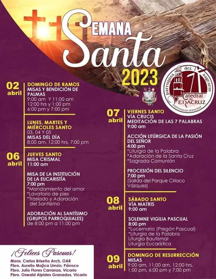 Catedral de Veracruz anuncia sus actividades religiosas por Semana Santa 2023