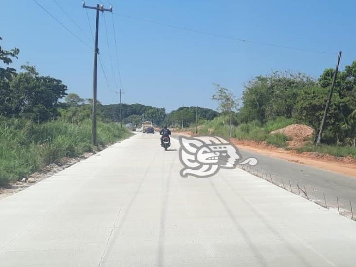 Listos, dos de los cuatro carriles de la Agua Dulce-El Burro