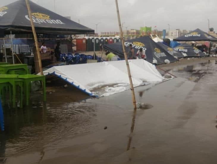 FF47 afecta comercios en playa de Coatzacoalcos (+Vídeo)