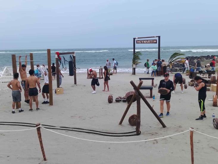 Gimnasio en playa Martí de Veracruz, todo un éxito