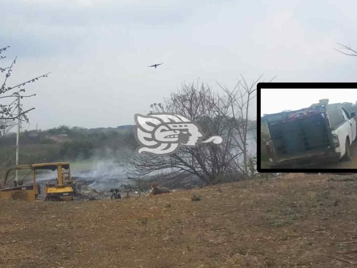 Incendio de basurero afecta a pobladores de Jesús Carranza