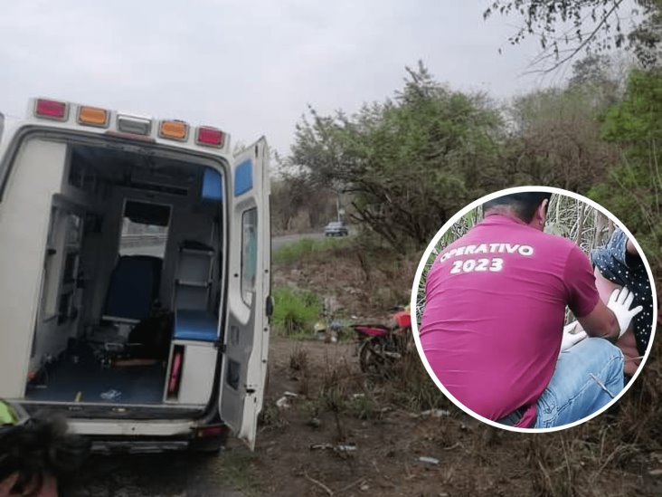 Accidente de moto deja 2 personas lesionadas en Paso de Ovejas