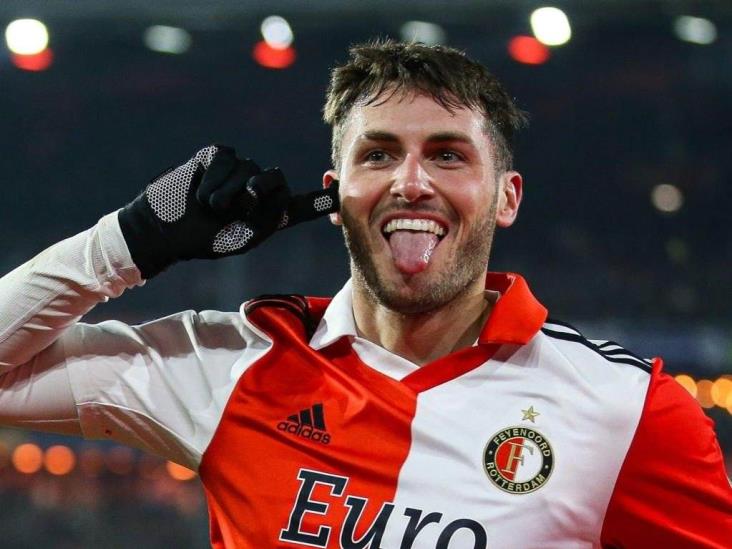 Santi Giménez anota en la goleada del Feyenoord en la liga holandesa