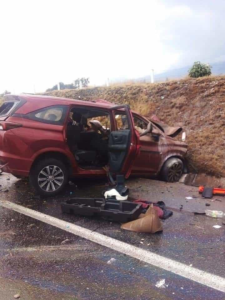 Fatal accidente deja cinco personas fallecidas en la autopista Amozoc