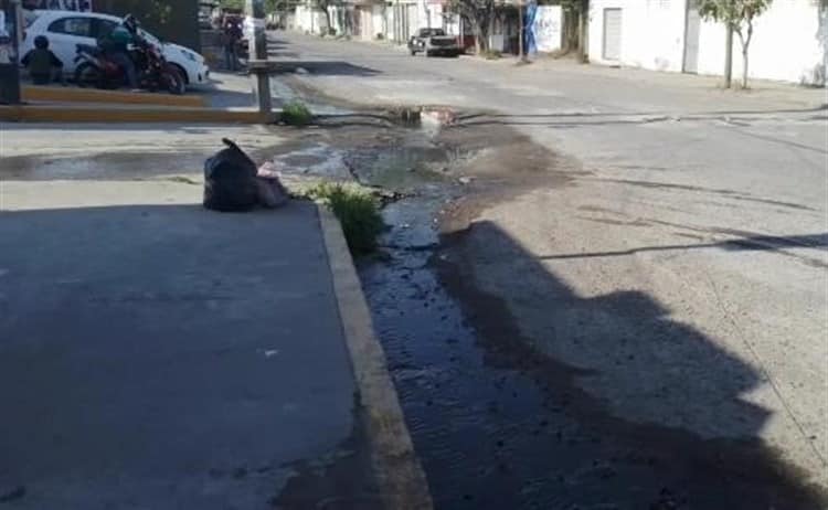 Aguas negras en zona de mercados de Veracruz, mala imagen para el turismo