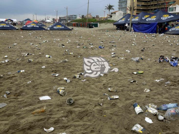 Semana Santa generó toneladas de basura en la Expo y el Malecón de Coatzacoalcos (+Video)