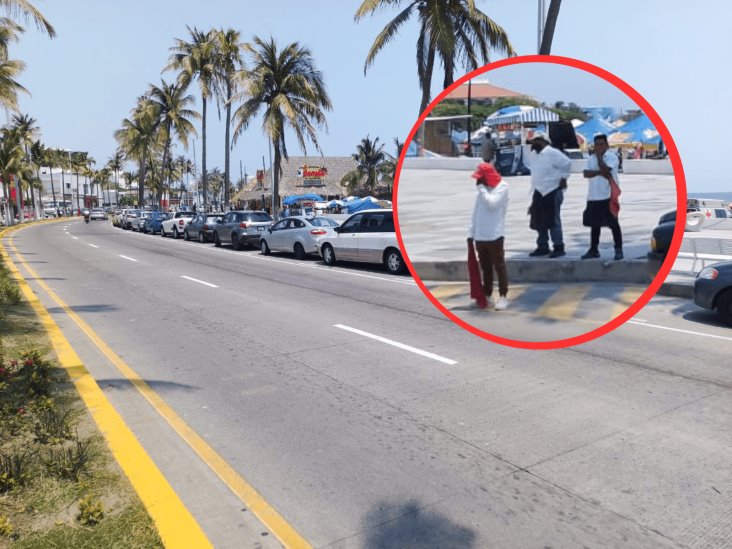 Denuncian cobros excesivos de “franeleros” en zonas de playas de Veracruz