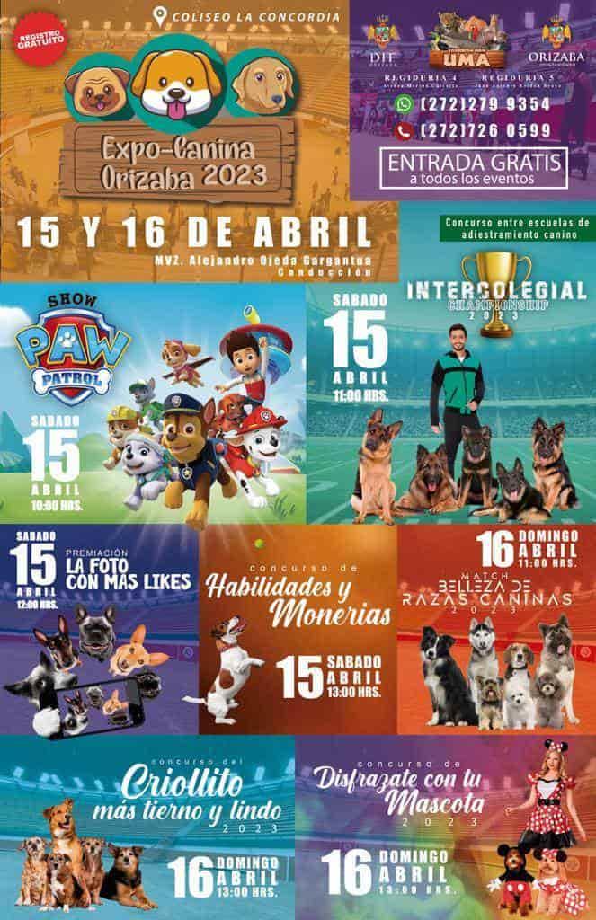 Realizan desfile para invitar a Expo Canina 2023 los próximo 15 y 16 de abril