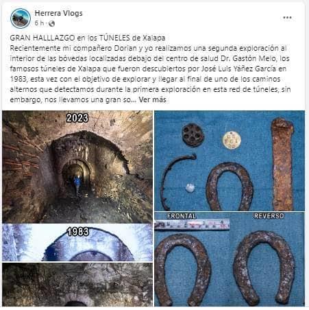 ¡Hallan vestigios en túneles de Xalapa! Youtuber sigue revelando la historia oculta bajo la capital