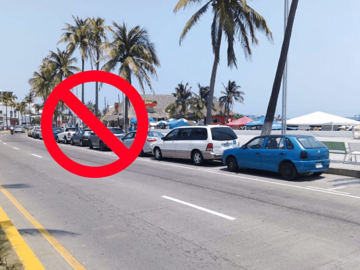 Prohíben estacionarse en playa Villa del Mar, Veracruz