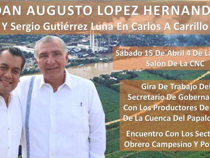 Adán Augusto se reunirá con cañeros del ingenio San Cristóbal, en la Cuenca