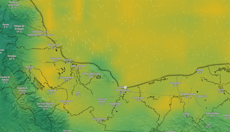 Este es el estado del clima en Coatzacoalcos para este miércoles