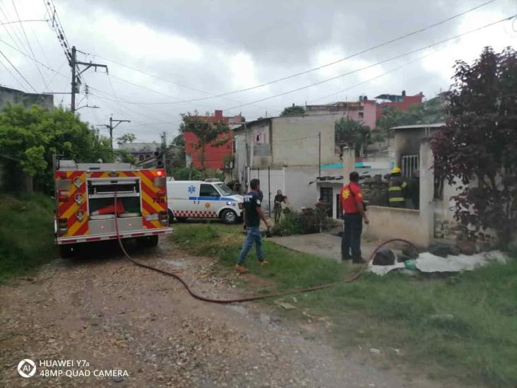 Se incendia casa deshabitada en colonia de Xalapa