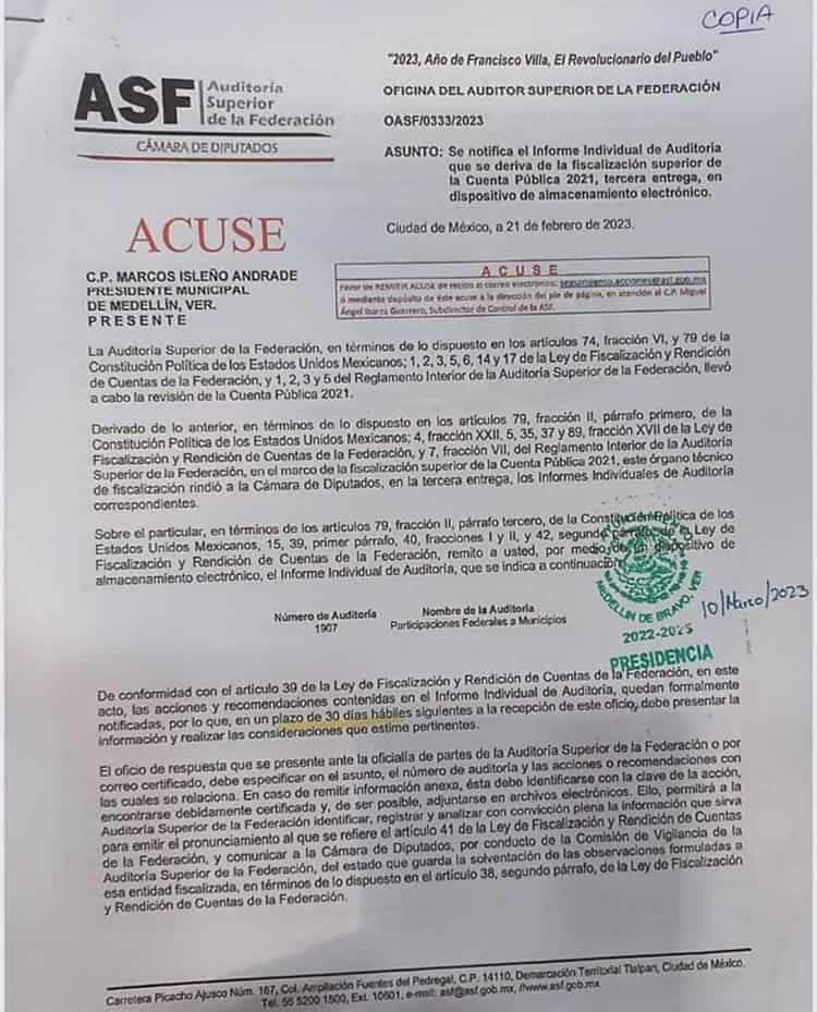 ASF determina que Polo Deschamps malversó 38 MDP de recursos federales de Medellín