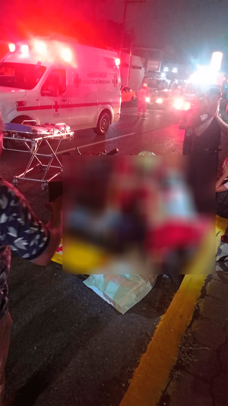 Motociclista resulta herido tras derrapar en la colonia Ortiz Rubio, en Veracruz