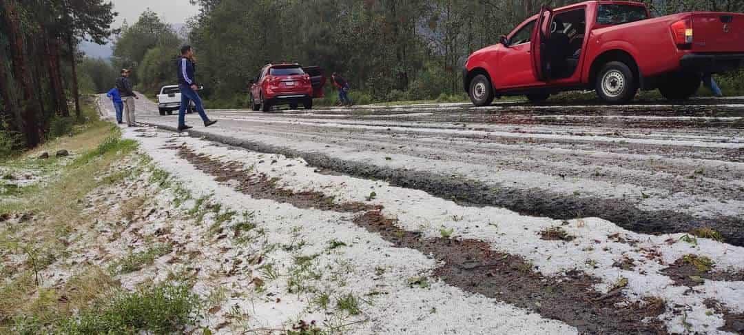 Nueva granizada en comunidades de Calcahualco y Coscomatepec