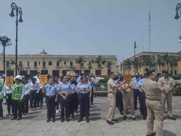 Participaron más de 200 personas en simulacro de Asipona Veracruz