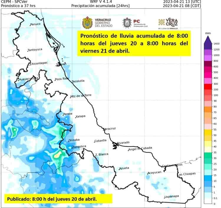 ¡Bajan las lluvias y aumenta el calor! Así estará el clima este jueves en Veracruz
