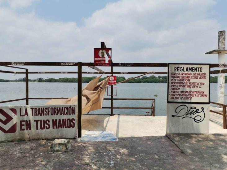 Embarcadero de Nanchital continúa sin operar