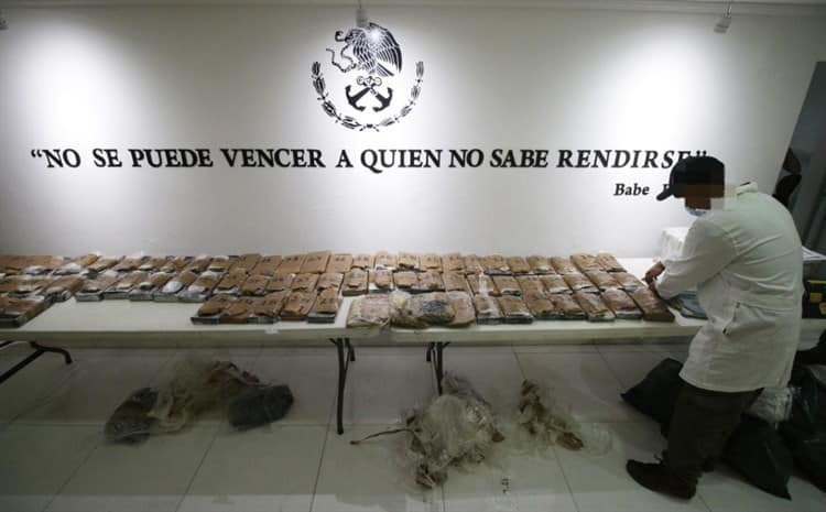 FGR y Marina incineran casi una tonelada de droga incautada en Veracruz