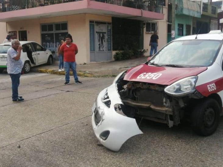 Se registra choque en Centro de Coatzacoalcos (+Video)