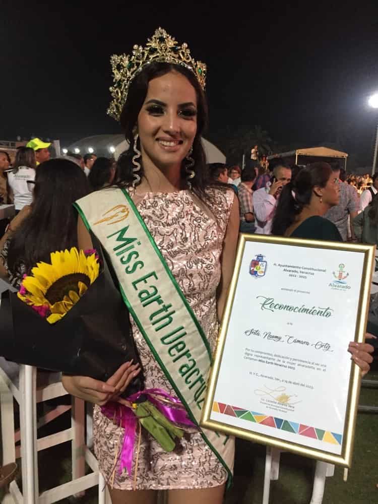 Naomy Cámara, Miss Earth Veracruz 2024 fue aplaudida en su tierra