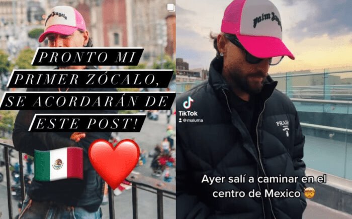 ‘Pronto mi primer Zócalo’, amenaza Maluma al visitar la CDMX