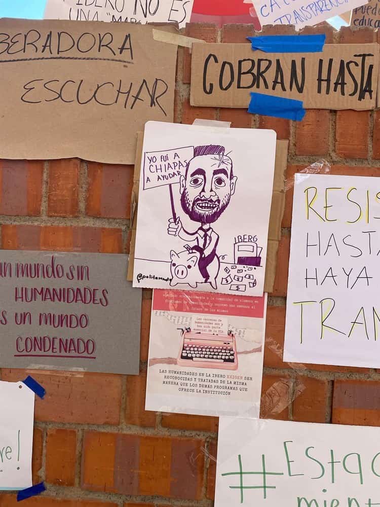 Protestan alumnos de la Ibero por incremento a colegiaturas y recorte a becas (+Video)