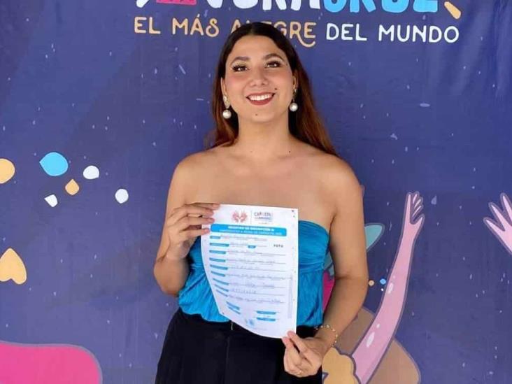 Angélica Morfín, tercera candidata a reina del Carnaval de Veracruz