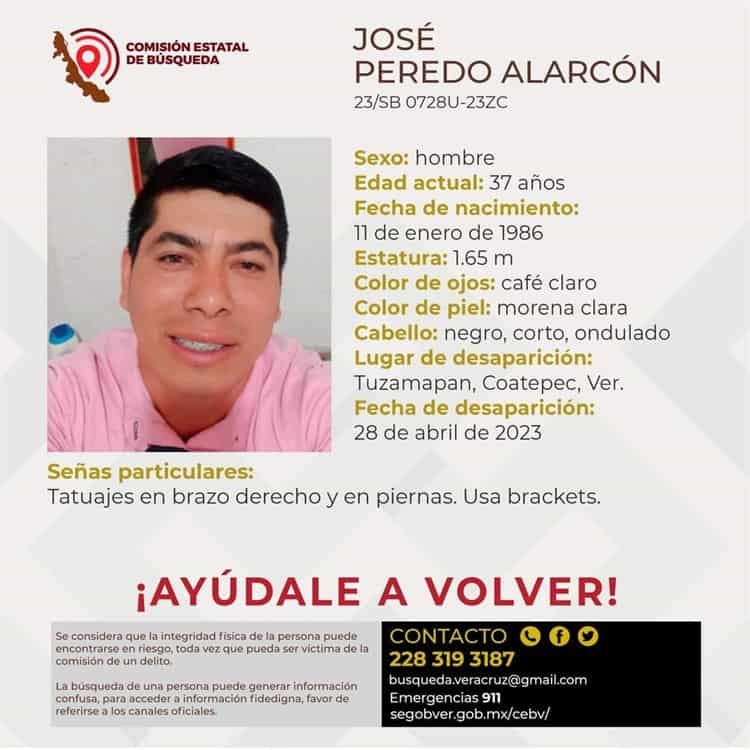 Reportan desaparición de dos hombres en Coatepec
