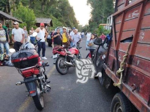 Accidente en la Misantla-Xalapa; un motociclista herido