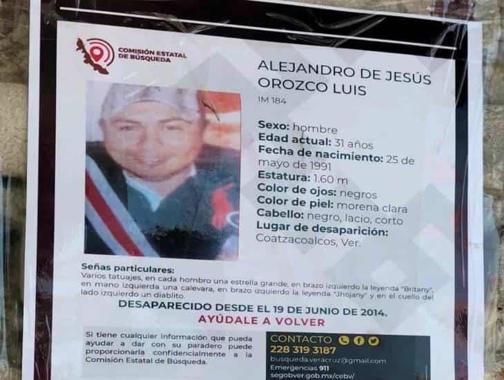 Alejandro de Jesús desaparecido hace 9 años en Coatzacoalcos; aún lo buscan