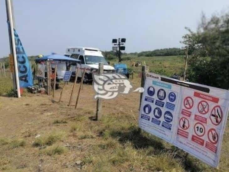 Detenidas, obras en Gasoducto Marino en Coatzacoalcos