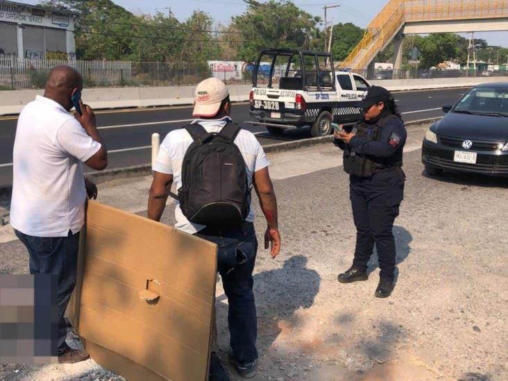 Tráiler atropella a padre e hijo en autopista Veracruz-Cardel(+Video)