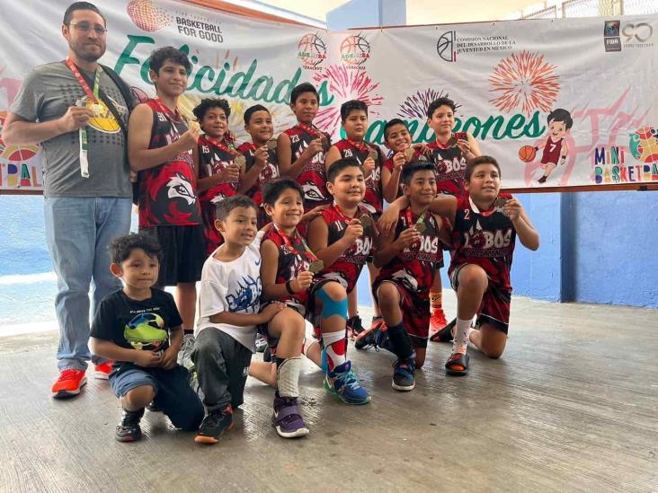 Equipo “Lobos Coatzacoalcos” pasó al nacional del baloncesto infantil