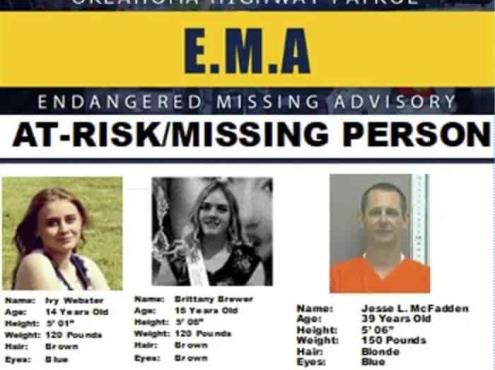 Hallan siete cuerpos al buscar a jóvenes desaparecidas en un predio de Oklahoma